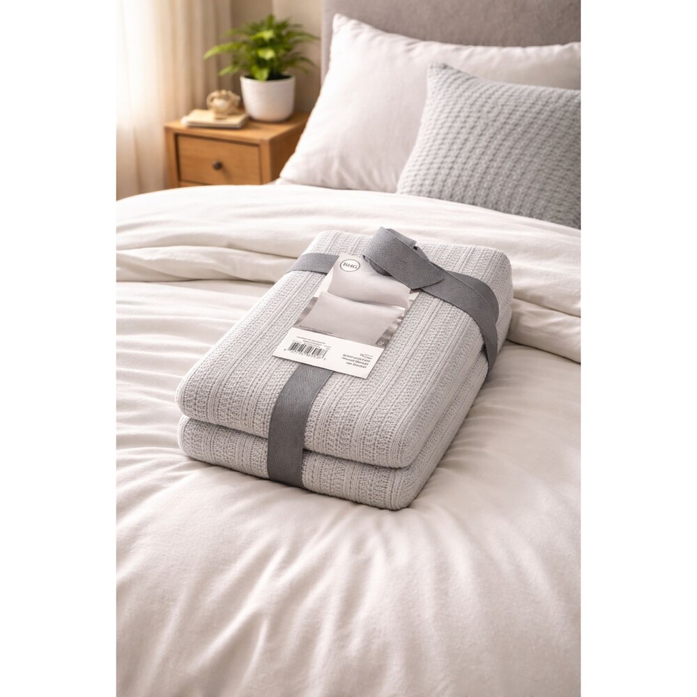 Better Homes & Gardens Blue Waffle Weave Pillow Shams Standard 2‑Pack Cotton